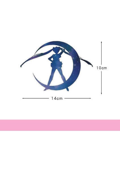No.10 Boyutu Araba Sticker Ay Savaşçısı Ay Işığında Tsukino Usagi Güzel Sevimli Çizgi Film Yansıtıcı Yaratıcı Rüzgarlık Araba Tuning Stil D30 (Yurt Dışından)