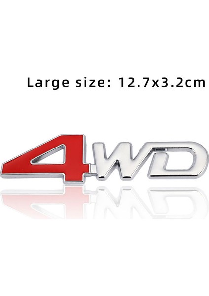 Kırmızı Araba Sticker 4x4 4WD Logo Trim Ön Kaput Izgara Amblemi Arka Bagaj Araba Çıkartmaları Audi Mitsubishi Nissan Toyota Mercede Bmw Için (Yurt Dışından)