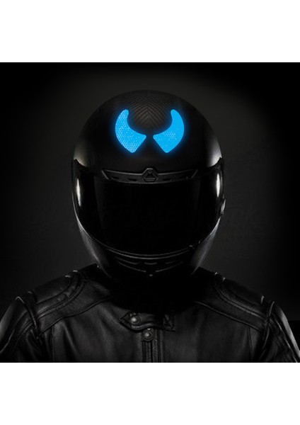 Mavi Stil Stil 2 1 Çift Göz Taç Kanat Araba Yansıtıcı Sticker Şerit Araba Gövde Tamponu Bagaj Motosiklet Kask Gece Güvenlik Uyarı Sticker Dekor (Yurt Dışından) fırsatları
