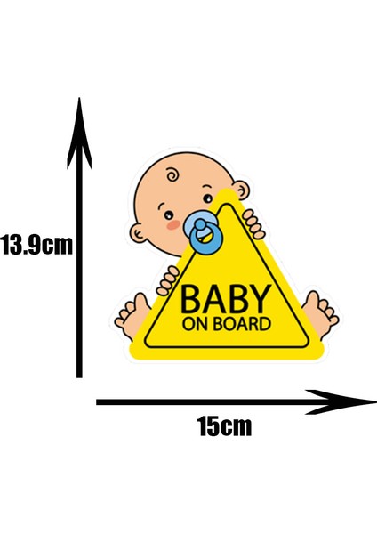 Yansıtıcı Olmayan Stil Stil-B Baby On Board Pvc Araba Stickerları Tuning Karikatür Pencere Çıkartmaları Otomobil Süslemesi Kişiselleştirilmiş Bomba Süsü, 15CM*14CM (Yurt Dışından)