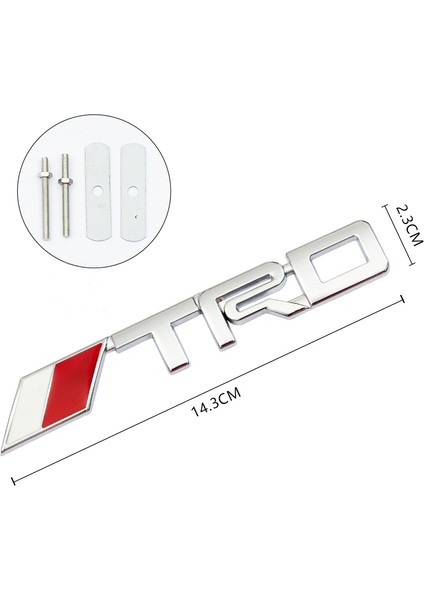 Gümüş Rengi Toyota Reiz Camry Trd Izgarası Etiket Araba Kafa Izgarası Amblemi Rozeti Sticker Araba Stili (Yurt Dışından)