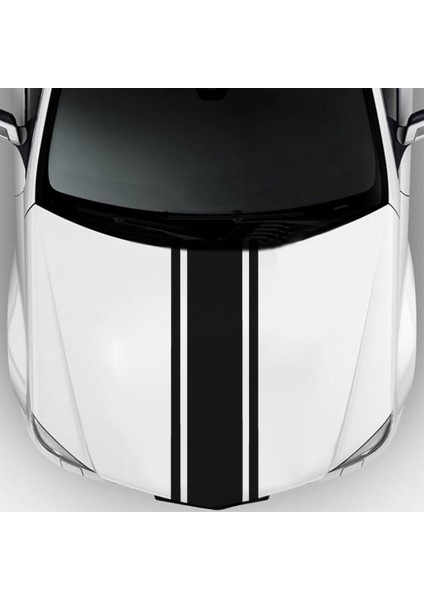 Stil-3 Stili Yeşil Moda Wrc Şerit Araba Kapakları Vinil Yarış Spor Çıkartma Baş Araba Sticker Kaplama Vinil Çıkartmalar Araba Baş Süsleme (Yurt Dışından)