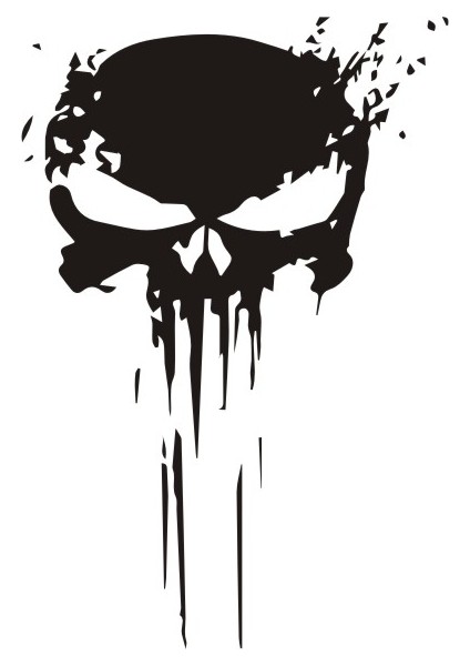 Siyah 22*15CM Punisher Kafatası Sticker 3D Araba Sticker ve Decal Araba Kan Vinyl Yansıtıcı Sticker Araba Tasarım Aksesuarları Stickerler (Yurt Dışından)