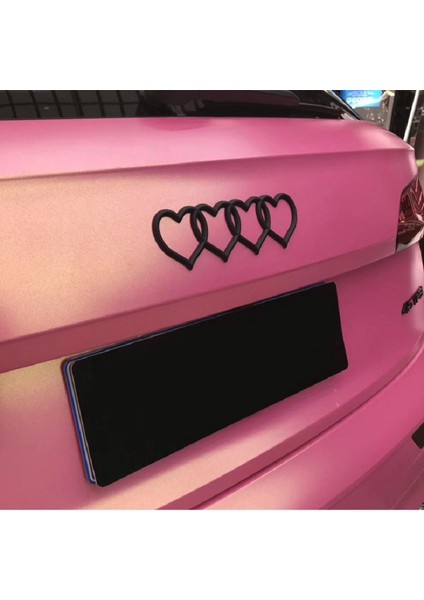 Pembe A4 A3 A5 A6 A4L B8 B7 B Yedek Parça Aksesuarları Için Aşk Kalp Logolu Arka Bagaj Kuyruk Etiket Rozeti Amblem Çıkartma Araba Sticker (Yurt Dışından)