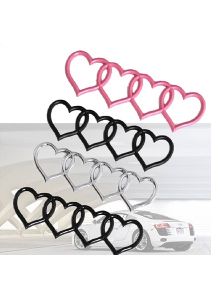 Pembe A4 A3 A5 A6 A4L B8 B7 B Yedek Parça Aksesuarları Için Aşk Kalp Logolu Arka Bagaj Kuyruk Etiket Rozeti Amblem Çıkartma Araba Sticker (Yurt Dışından)