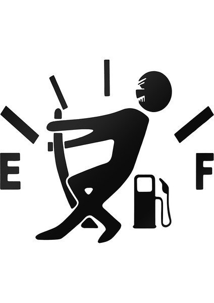 Siyah Komik Araba Sticker Yakıt Deposunu Dolduracak Işaretçi Hellaflush Yansıtıcı Vinil Araba Sticker Etiket (Yurt Dışından)