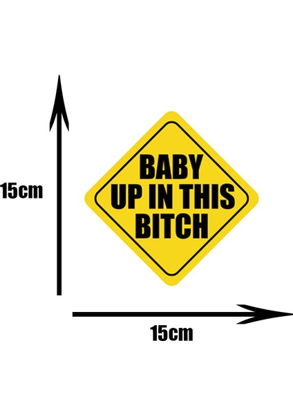 Yansıtıcı Olmayan Stil Stil-G Baby On Board Pvc Araba Stickerları Tuning Karikatür Pencere Çıkartmaları Otomobil Süslemesi Kişiselleştirilmiş Bomba Süsü, 15CM*14CM (Yurt Dışından)