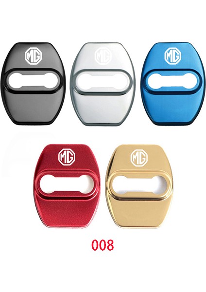 B-Kırmızı Mg Zs Gs Hs Ezs Mg5 Mg Gt Mg6 Mg7 Araba Kapı Kilidi Kapağı Sticker Metal Amblem Etiket Araba Kapı Stil Dış Dekorasyon 4 Parça (Yurt Dışından)