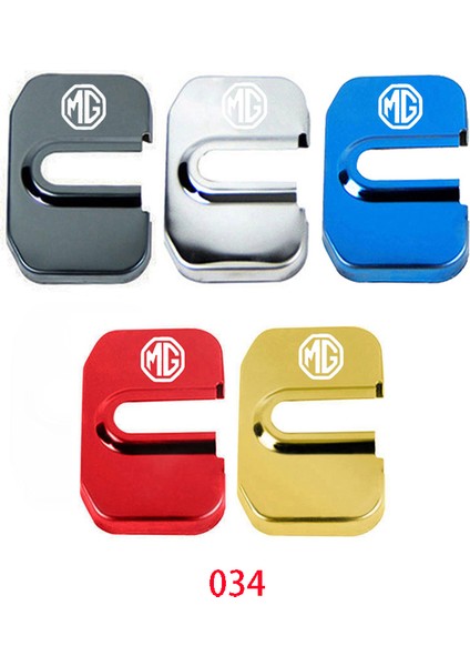 B-Kırmızı Mg Zs Gs Hs Ezs Mg5 Mg Gt Mg6 Mg7 Araba Kapı Kilidi Kapağı Sticker Metal Amblem Etiket Araba Kapı Stil Dış Dekorasyon 4 Parça (Yurt Dışından)