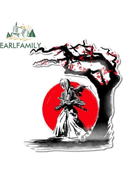 YT-111480-13CM Earlfamıly 13CM Japon Manzara Siluet Çizgi Roman Sticker Kişilik Yaratıcı Stickerlar Gtr Sx Van Için Uygun (Yurt Dışından)