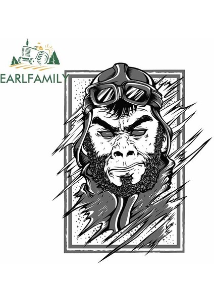 Stil F Gorilla Biker Çizgi Film Araba Sticker Kask Motosiklet Güneşlik Vinil Jdm Tampon Bagaj Kamyon Grafikleri - 13CM x 8.7cm Boyutunda (Yurt Dışından)