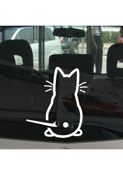 Siyah 1 Adet Sevimli Kedi Araba Cam Silecek Vinil Sanat Sticker Dekor Sevimli Hayvan Kedi Duvar Resim Sanatı Çıkartması Araba Pencere Süsü Için (Yurt Dışından) fiyatları