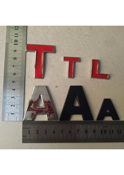 C Stili 44 mm Wl Yeni ve mm 3D Kendin Yap Harfler Alfabe Amblemi Krom ve Siyah Araba Sticker Dijital Rozet Logo Aksesuarları Motosiklet (Yurt Dışından)