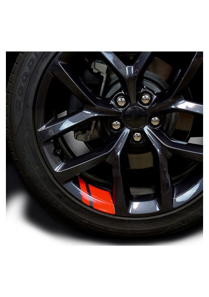 Kırmızı 6 Adet Yansıtıcı Araba Tekerlek Jant Vinil Sticker Kılavuz Işareti Şerit Yarış Tekerlek Göbek Etiketleri 18 - 21 Boyutu Için Dekoratif Sticker (Yurt Dışından) modelleri