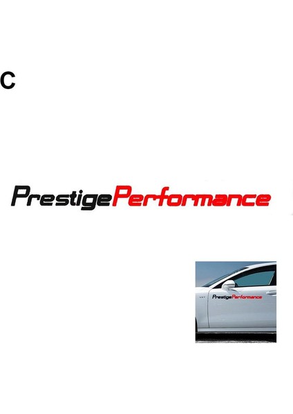 C Araba Yansıtıcı Sticker Araba Vinil Grafik Sticker Mektup Kişilik Araba Sticker 55CM Prestij Performans Araba Stil Amac: (Yurt Dışından)