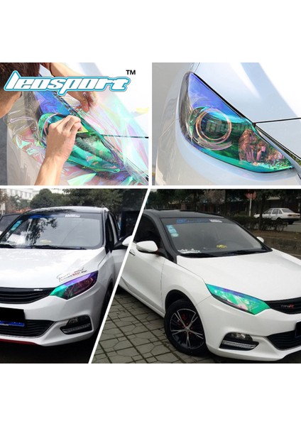 Renkli Altın 30CCMLOT Değişen Renkli Şeffaf Koruyucu Kameleon Araba Far Stop Lambaları Tint Koruma Vinyl Filmi Sticker (Yurt Dışından)