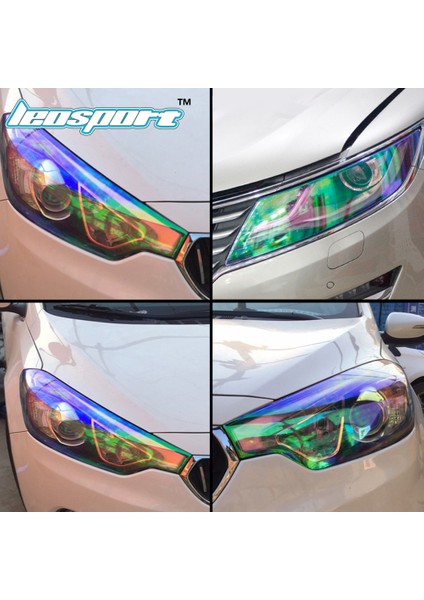 Renkli Altın 30CCMLOT Değişen Renkli Şeffaf Koruyucu Kameleon Araba Far Stop Lambaları Tint Koruma Vinyl Filmi Sticker (Yurt Dışından)