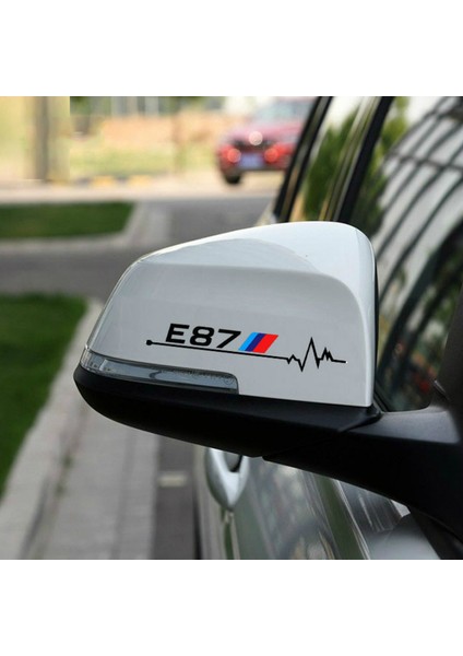 E87 Siyah Aliauto 2 Adet Araba Arka Görüş Aynası Sticker ve Decal Aksesuarları Bmw E30 E34 E36 E39 E46 E60 E61 E87 E90 E83 F10 F20 F21 F30 F35 Için (Yurt Dışından)