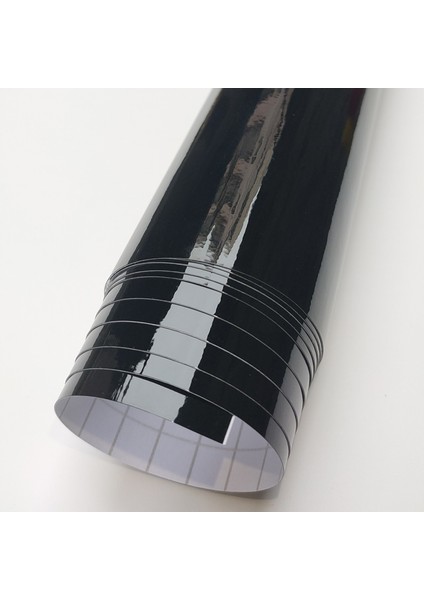 50CM x 200CM Ultra Parlak Piano Siyahı Vinil Kaplama Film Sticker Parlak Siyah Kendinden Yapışkanlı Vinil Kabarcık Ücretsiz Konsol Bilgisayar Laptop Cilt Ultra (Yurt Dışından)