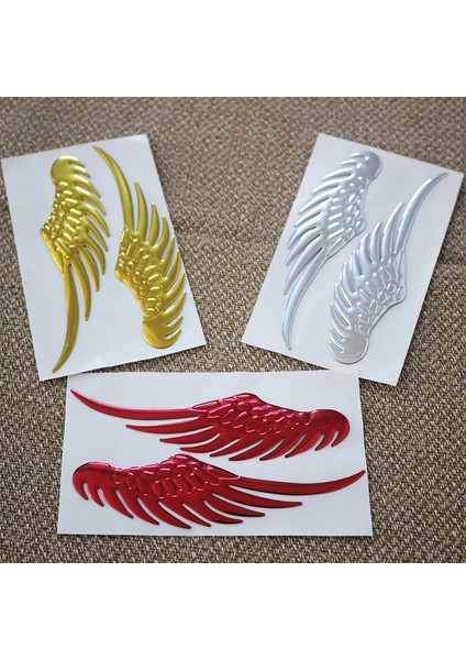 Pvc Kırmızı Büyük Kanatlar 1 Çift Pvc Yumuşak Kauçuk Büyük Kanat Araba Stickerları Araba Kişiselleştirilmiş 3D Stereo Araba Stickerları Pvc 3D Otomobil Aksesuarları (Yurt Dışından) fiyatları
