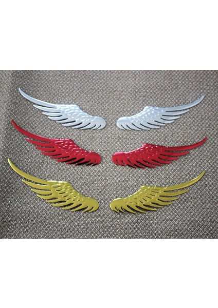 Pvc Kırmızı Büyük Kanatlar 1 Çift Pvc Yumuşak Kauçuk Büyük Kanat Araba Stickerları Araba Kişiselleştirilmiş 3D Stereo Araba Stickerları Pvc 3D Otomobil Aksesuarları (Yurt Dışından) modelleri