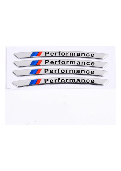 Siyah Bmw E46 E90 E60 E39 F10 F30 E36 F20 X1 X3 X5 Vb.araba Çıkartma Sticker Jantlar Yarış Arabası Performans 4 Adet (Yurt Dışından)