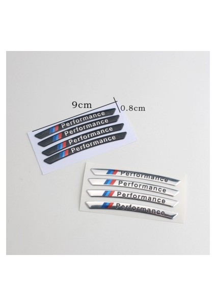 Siyah Bmw E46 E90 E60 E39 F10 F30 E36 F20 X1 X3 X5 Vb.araba Çıkartma Sticker Jantlar Yarış Arabası Performans 4 Adet (Yurt Dışından)