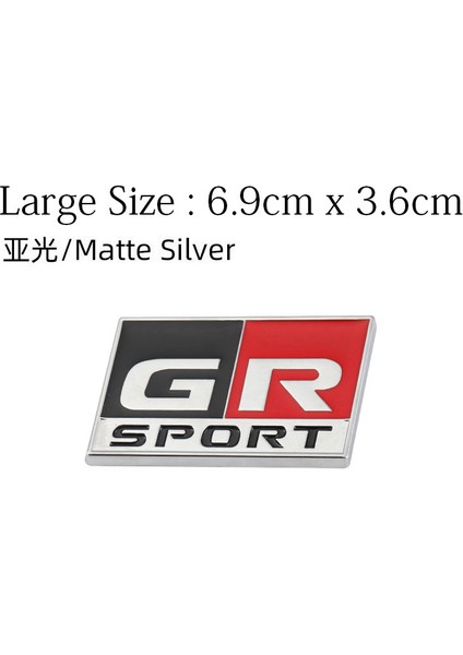 Açık Yeşil Toyota Hv Yaris Rz Rc Rs C-Hr Corolla Prius Harrier Camry Tacoma Venza Rav4 gr Için Araba Sticker gr Sport Logo Amblem Rozet Etiketler (Yurt Dışından)