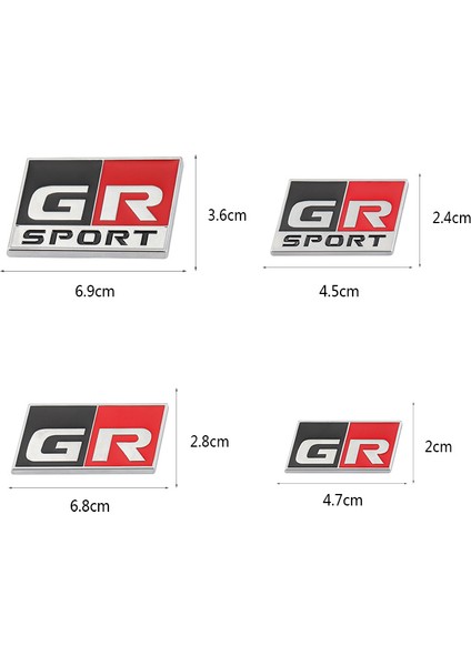 Açık Yeşil Toyota Hv Yaris Rz Rc Rs C-Hr Corolla Prius Harrier Camry Tacoma Venza Rav4 gr Için Araba Sticker gr Sport Logo Amblem Rozet Etiketler (Yurt Dışından)