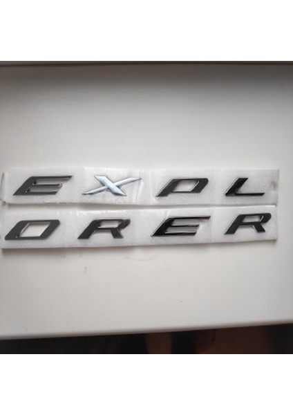 Gümüş Rengi Ford Explorer Için Uyan Abs Araba Amblemi Ön Kaput 3D Harf Sticker - Parlak Gümüş (Yurt Dışından)