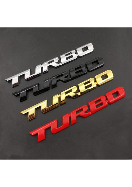 Siyah 3D Amblem Turbo Metal Izgara Arka Bagaj Araba Rozeti Araba Sticker Audi Bmw Ford Focus Vw Skoda Seat Peugeot Lada Renault Hyundai Için (Yurt Dışından) fırsatları