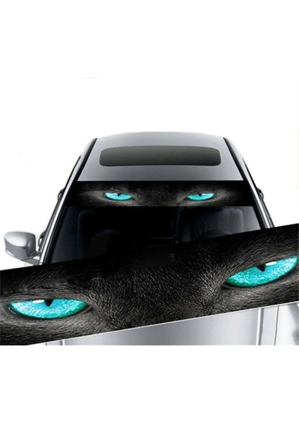 Mavi Gözlü Leopar Araba Ön Cam Sticker 3D Stereo Araba Stickerları Ön Dosya Stickerlar Araba Otomatik Dekoratif Stickerlar (Yurt Dışından)