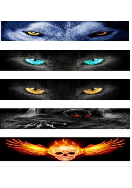 Mavi Gözlü Leopar Araba Ön Cam Sticker 3D Stereo Araba Stickerları Ön Dosya Stickerlar Araba Otomatik Dekoratif Stickerlar (Yurt Dışından)