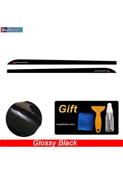 M3 G80 Stili Için Parlak Siyah Bmw F20 F40 F22 F30 E90 F32 F10 F06 F07 F E60 Z4 G20 F15 F16 G30 X1 Için M Performans Kapı Yan Etek Sticker Çıkartması (Yurt Dışından)