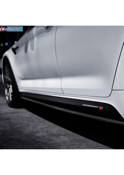 M3 G80 Stili Için Parlak Siyah Bmw F20 F40 F22 F30 E90 F32 F10 F06 F07 F E60 Z4 G20 F15 F16 G30 X1 Için M Performans Kapı Yan Etek Sticker Çıkartması (Yurt Dışından)