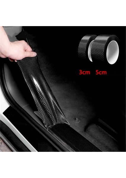 5m -Uzunluk Genişlik Uzunluk Karbon Fiber Sticker Bantlar Araç Anti Çarpışma Koruyucu Şerit Wrap Otomatik Tampon Kapı Eşik Koruma Filmi (Yurt Dışından) modelleri