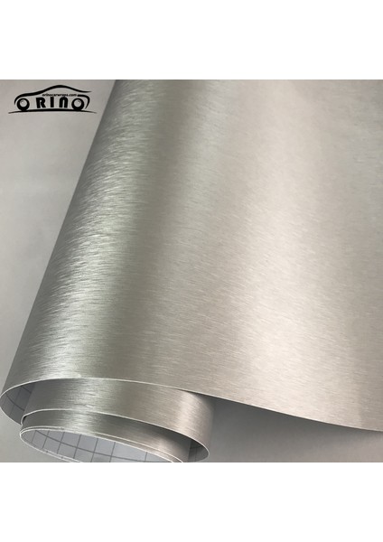 50CM x 300CM 50CCM Gümüş Fırçalanmış Alüminyum Vinil Kaplama Hava Tahliye Kabarcık Ücretsiz Araba Motosiklet Sticker Kaplama (Yurt Dışından)