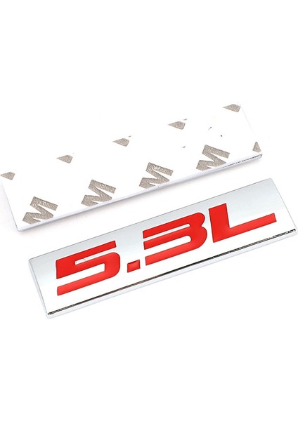 Pembe 3D Metal 4.0l 4.6l 4.7l 5.0l 5.3l 5.7l Araba Amblemi Bagaj Sticker Etiket Bmw Chevrolet Ford Dodge Toyota Honda Gmc Audi Hyundai - (Yurt Dışından) indirimleri