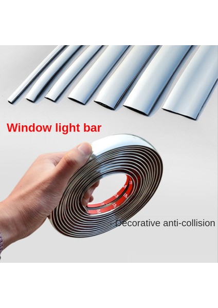 6mm Krom Molding Trim Araç Stil Kapı Koruyucu Sticker Şerit Tampon Izgarası Araç Anti-Çarpışma Bandı Dekorasyon Dış Cephe (Yurt Dışından) fiyatları