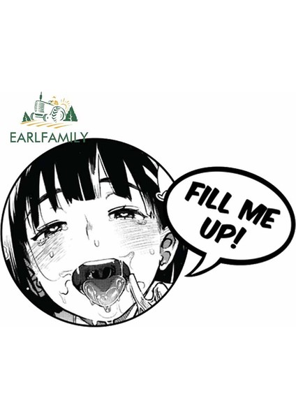 YT-162898-13CM Earlfamıly 13X13CM Doldur Beni Araba Stickerları Moda Sevimli Yapışkanlar Anime Çizilmeye Karşı Dayanıklı Karavan Buzdolabı Dekorasyon (Yurt Dışından)