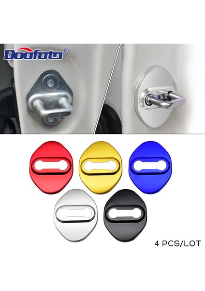 Altın Toyota Corolla Için 4 Adet Araba Kapı Kilit Kapakları Kılıfı Mazda Honda Lexus Otomatik Koruyucu Stickerlar Süslemeler Aksesuarlar (Yurt Dışından)