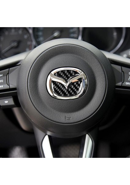 Mazda Axela Atenza Cx-5 Cx-4 Için Karbon Fiber Araba Direksiyon Logosu Etiketleri Eğlenceli Dekoratif Sticker (Yurt Dışından) fiyatları