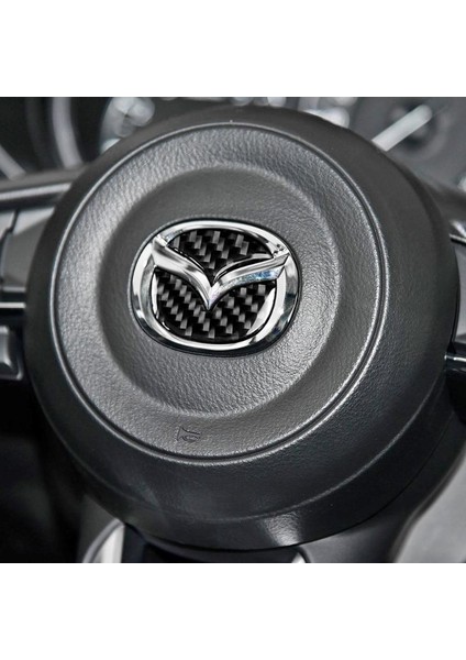 Mazda Axela Atenza Cx-5 Cx-4 Için Karbon Fiber Araba Direksiyon Logosu Etiketleri Eğlenceli Dekoratif Sticker (Yurt Dışından) modelleri