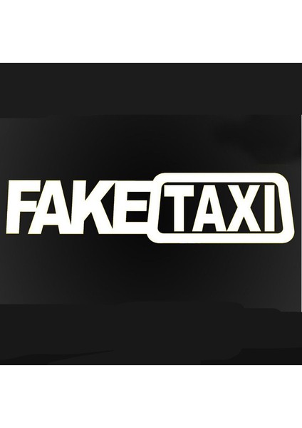 1 Adet Beyaz Komik Sahte Taksi Araba Otomatik Sticker Faketaxi Etiket Amblem Kendinden Yapışkanlı Vinil Evrensel Bmw Ford Toyota Vw Honda Kia Opel Kia Için (Yurt Dışından)
