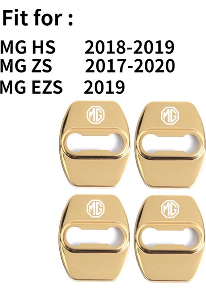 B-Altın Mg Zs Gs Hs Ezs Mg5 Mg Gt Mg6 Mg7 Araba Kapı Kilidi Kapağı Sticker Metal Amblem Etiket Araba Kapı Stil Dış Dekorasyon 4 Parça (Yurt Dışından)