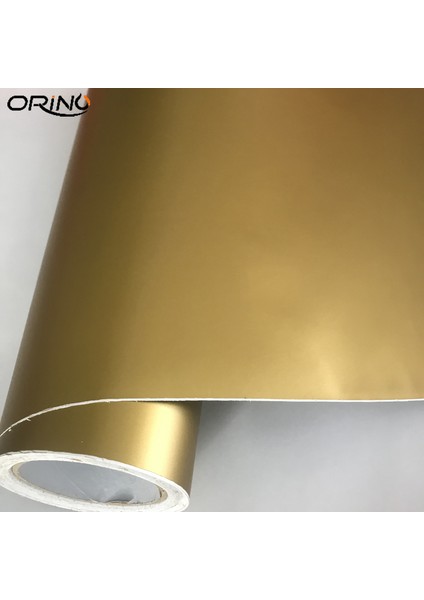 40CM x 152CM Öz Yapışkanlı Pvc Altın Mat Vinyl Sarma Araba Sticker Etiket Hava Tahliye ile Araba Kaplama Folyo (Yurt Dışından) fiyatları