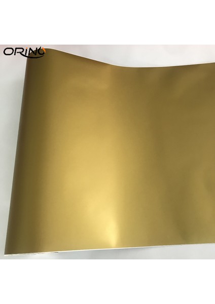 40CM x 152CM Öz Yapışkanlı Pvc Altın Mat Vinyl Sarma Araba Sticker Etiket Hava Tahliye ile Araba Kaplama Folyo (Yurt Dışından) indirimleri