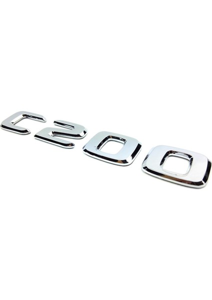 C220 Mercedes C-Serisi Araba Bagaj Amblemi Rozet Krom Harfler Araba Modeli Dönüşüm Rozeti Sticker Amblemler (Yurt Dışından)