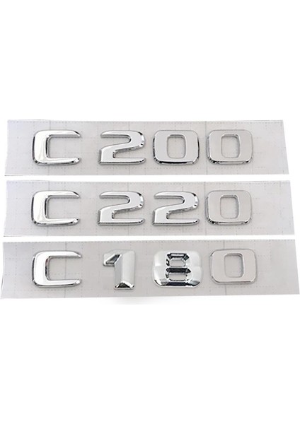 C220 Mercedes C-Serisi Araba Bagaj Amblemi Rozet Krom Harfler Araba Modeli Dönüşüm Rozeti Sticker Amblemler (Yurt Dışından)