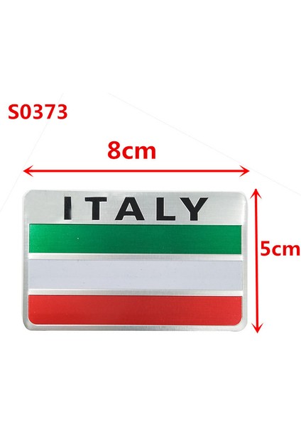 S0377 3D Alüminyum Araba Italya Haritası Milli Bayrak Sticker Izgara Amblemi Motosiklet Etiketi Ferrari Fiat Piaggio Vespa Ford Alfa Için (Yurt Dışından) fırsatları